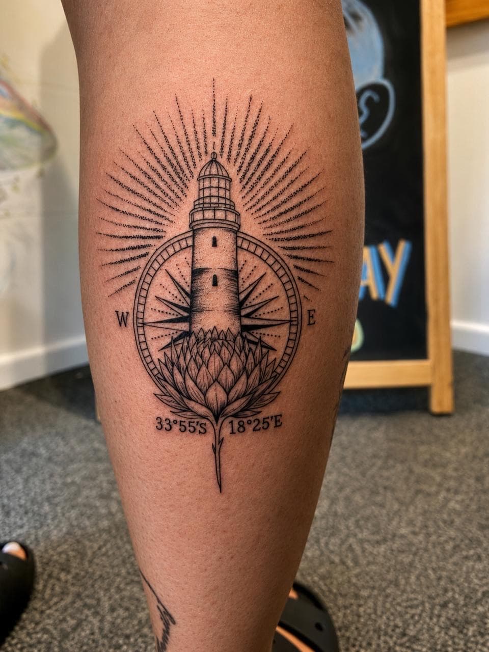 Intricate blackwork tattoo design